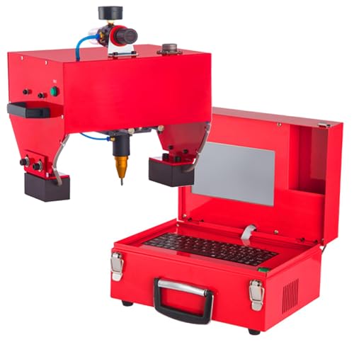 Quixnova Máquina de Grabado táctil portátil con Marcado de Metales con micropercusión neumática Grabador de números de código Vin para Uso con Piezas metálicas Grandes y Pesadas,170 * 110mm