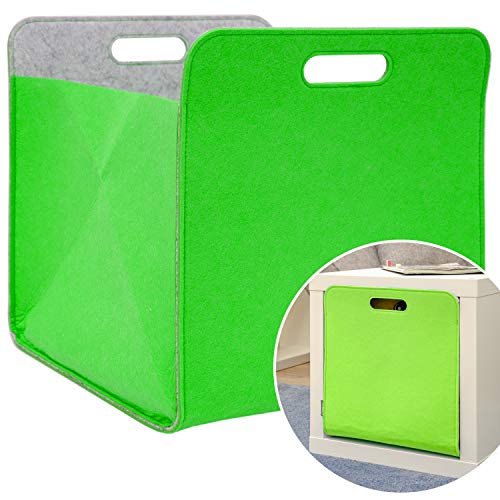 DuneDesign 100{34e82cc09edd10a6fa21d61107a217a08fce05d7e1ce9ba8b64cbcc94aea9021} Recycling Filz: Aufbewahrungsbox 33x38x33 - Kompatibel Mit IKEA Kallax - Cube Storage Boxen für Kallax Regal Bücherregal Einsatz Box für Kleider Spielzeug