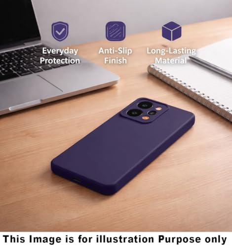 Image of Liquid Silicone Back Cover Case for OnePlus Nord CE6 Lite 5G | Soft Micro-Fibre Inside | Camera Protection Bump | Shockproof Back Cover Case for OnePlus Nord CE6 Lite 5G (Purple)