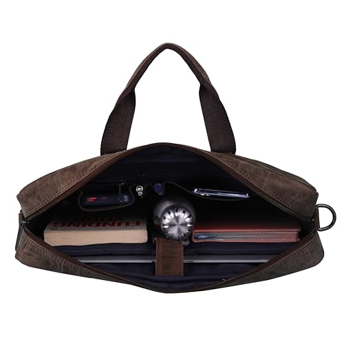 Image of WildHorn Leather Laptop Messenger Bag for Laptop /MacBook up to 15 inch| Padded Laptop Compartment |Office Bag I 365 Days Warranty