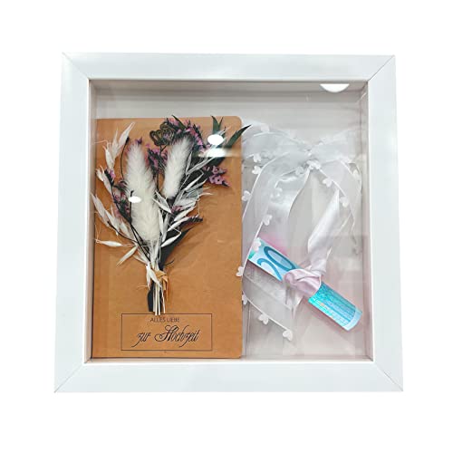 KKSJK Geldgeschenk Verpackung Hochzeit - Elegante Geschenkidee Mit Reagenzglas & Holzsockel