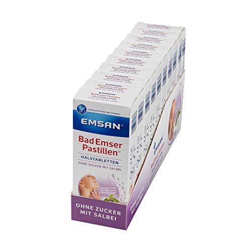 Preisvergleich Produktbild Emsan Pastillen ohne Zucker mit Salbei, 10x30 Stück