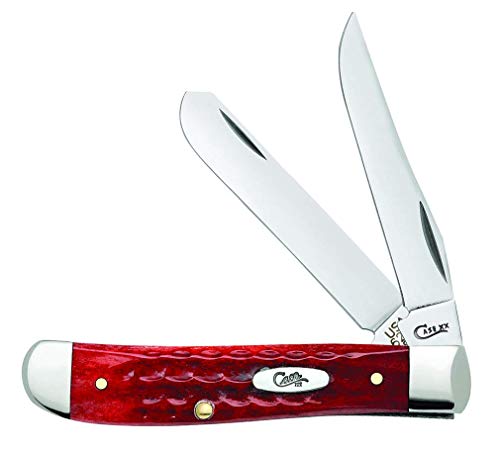 Image of Case WR XX Pocket Knife Pocket Worn Old Red Bone Mini Trapper Item #784 - (6207 SS) - Length Closed: 3 1 /2 Inches