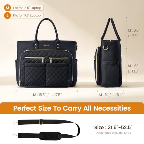Image of LOVEVOOK Tote Bag for Women, Teacher Nurse Work Laptop Bag, Quilted Bible Computer Shoulder Bag for Business Travel College