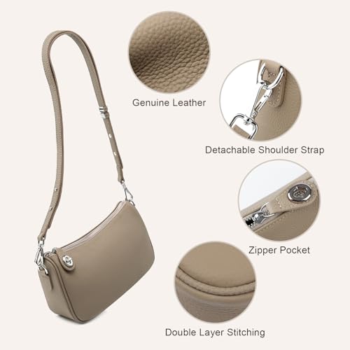 Crossbody Bags for Women, Genuine Leather Shoulder Bag Large Capacity Handbags with Strap4