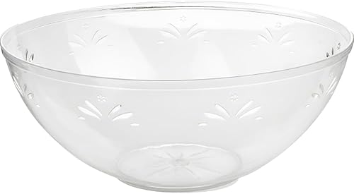 Simcha Collection - Tazón redondo pequeño de plástico transparente (72 onzas), diseño elegante, perfecto para preparación de comidas, reuniones disponible en Yaxa Venezuela