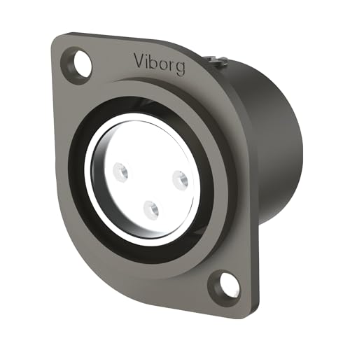 Conector XLR hembra con recubrimiento en rodio