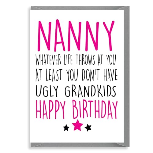 Birthday Card For Nanny From Grandchildren Cheeky Humour C276