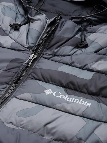 Image of Columbia Men Omni-Heat Reflective Powder Lite Hooded Hiking and Trekking Down Jacket