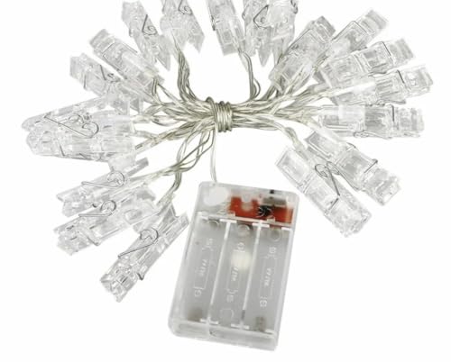 Guirlande lumineuse pour pinces photos deco romantique mariage et ambiance fete
