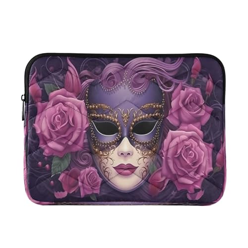 Funda para portátil 13-14 pulgadas con diseño floral Carnaval Mardi