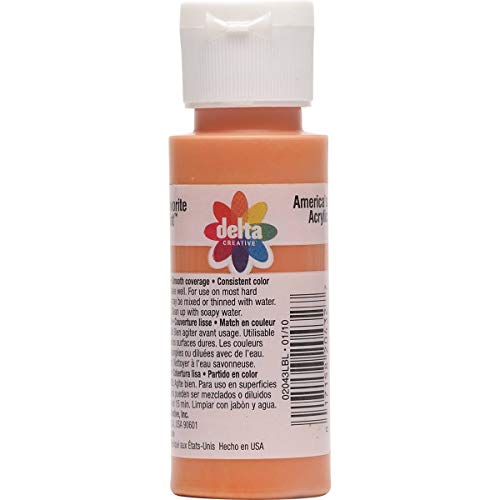 Delta Creative Ceramcoat Acrylic Paint in Assorted Colors (2 oz), 2043, Tangerine