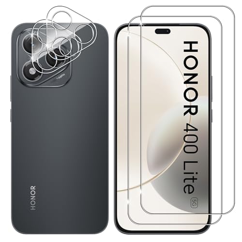 Immagine prodotto: Lutree per Honor 400 Lite 5G Vetro Temperato, 2+2 Pezzi Pellicola Protettiva + Pellicola Fotocamera, Durezza 9H Vetro Protettivo, HD Anti-Graffio Senza Bolle Protezione Schermo