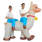 DAHAKII Funny 2-Person Inflatable Alpaca Costume Dual Person Team-Building Blow Up...