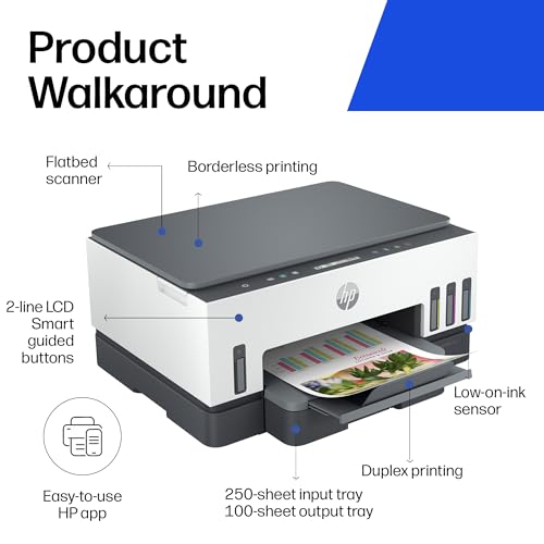 HP Smart Tank 7005 All in One Printer | Perfect for Home | Colour | Wireless | Print, Scan, Copy | Includes up to 3 Years of Ink | Refillable | 2-Sided Printing | Easy Setup | Reliable Wi-Fi - Image 6
