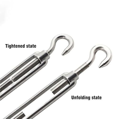 20PCS Stainless Steel 304 Wire Tensioner Hook & Eye Adjustable Turnbuckle Heavy Duty miniatura 5