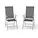 Oskar-Store Lot de chaises de Jardin Pliantes 2 chaises de terrasse Aluminium Argent