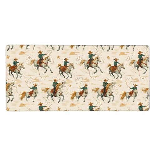 Tapis de souris de jeu grand format imprimé cheval pour clavier PC