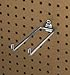 Triton Products 72818 8.25 in. Double Rod 80 Degree Bend .25 in. Dia. Zinc Plated Steel Pegboard Hook for DuraBoard 5 Pack
