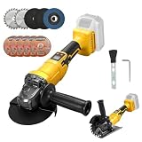 WingFly Akku Winkelschleifer für Dewalt 18V,20v, Professional Kabelloser Schleifer,125mm, Bürstenloser Motor, Scheibenschutz, zum Entfernen von Farbe und Mörtel(ohne Akku, ohne Ladegerät)