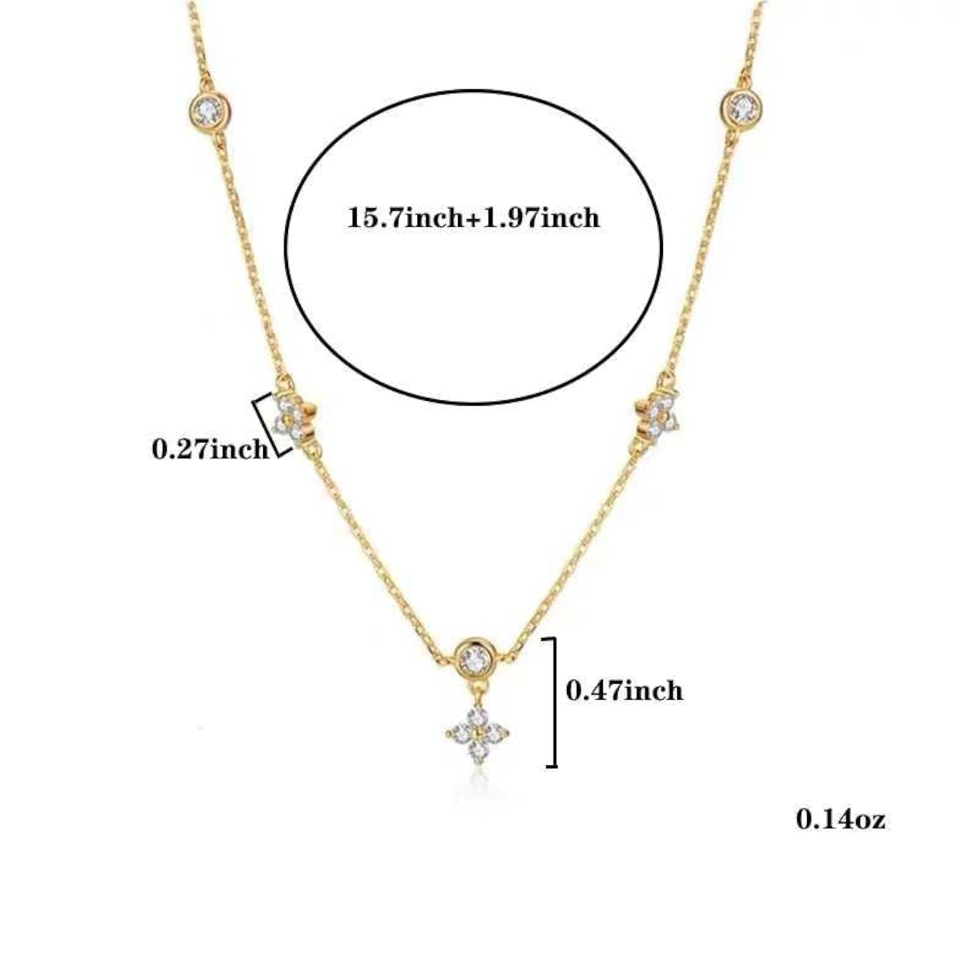 Sparkling Cubic Zirconia Flower Pendant Necklace
