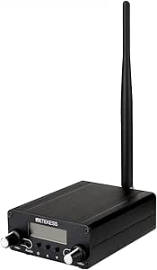 Retekess TR508 Transmisor FM para iglesia, transmisor de transmisión FM, estación estéreo de radio FM de largo alcance con conector de audio de micrófono de 0.138 in para conducir en películas,