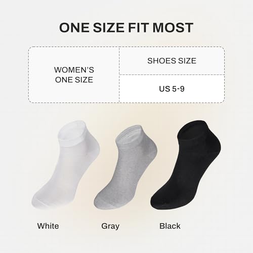 Socks Women Ankle 6 Pairs Cotton Quarter Premium Trendy Comfort Breathable Socks Made in Korea Size 5-94