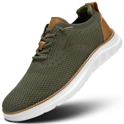 Image of Men's Mesh Sneakers Oxfords Lace-Up Lightweight Casual Walking Shoes Driving Shoes