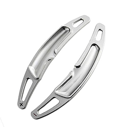 XITER Aluminum Steering Wheel Paddle Shifter Extensions Covers For Porsche 911 Carrera 991 Boxster/Cayman 718 Panamera 2017-2019, Macan/Cayenne 2015-2019 , Spyder 2015-2017 GTS Accessories (SILVER)