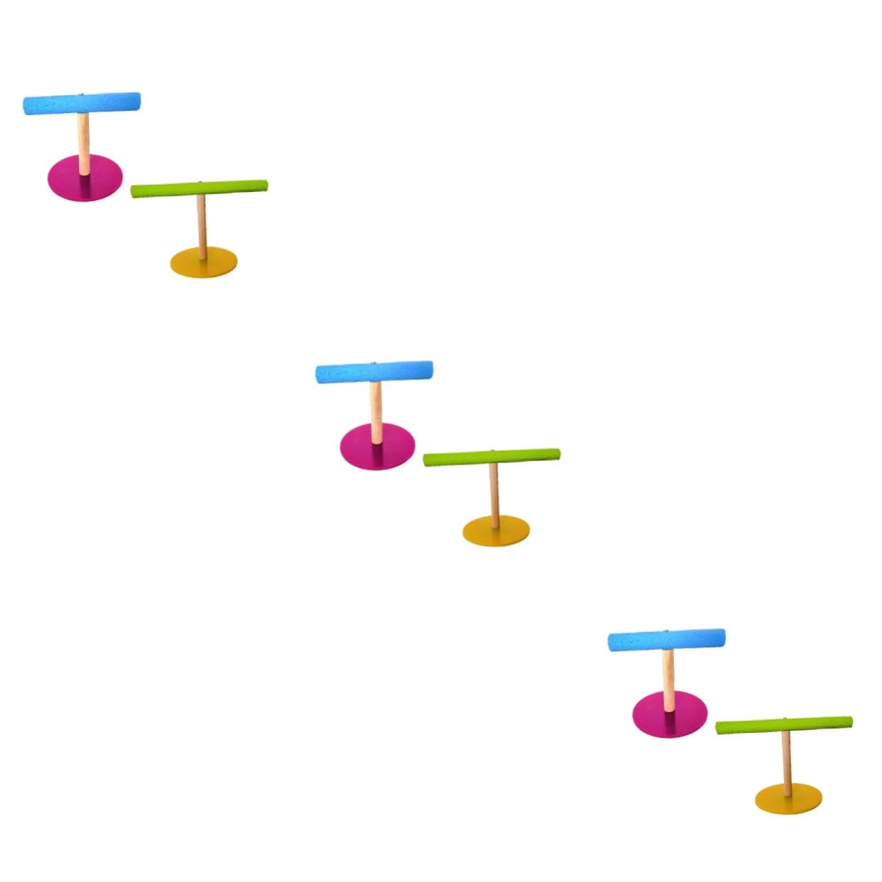 DOITOOL 6piezas Soporte De Entrenamiento para Aves Percha t Forma De Puente para Loros Rack De Actividad y Comedero Aleatorios Grande Pequeño