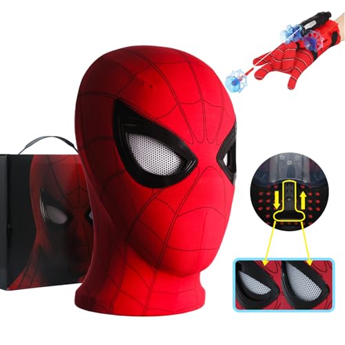 Spider Hero Mechanical Eyes Homecoming Mask - Super Hero Full Mask Moving Lenses Cosplay Wearable Prop