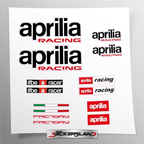 Kit autocollants compatible avec réservoir et casque moto course usine noir | Base vinyle...