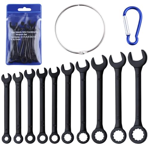 GOLD DEER 10PCS Mini Wrench Set Standard Metric 4mm-11mm