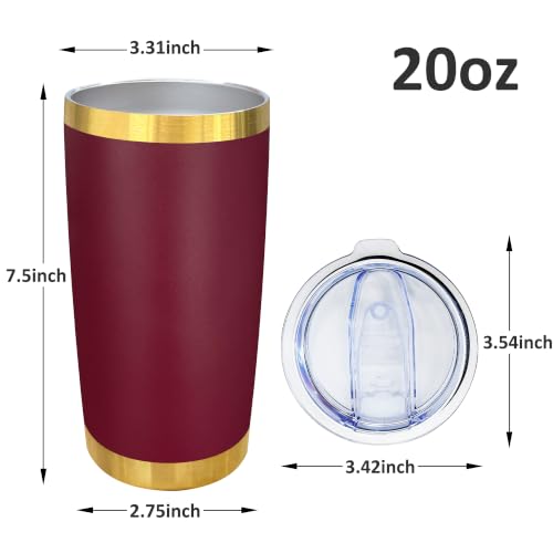 Image of 20 oz Insulated Tumblers Bulk with Lid Stainless Steel Tumbler,12 Pack