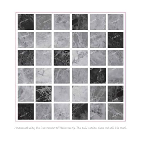 20 Pack Grey Mosaic Tile Stickers Cover