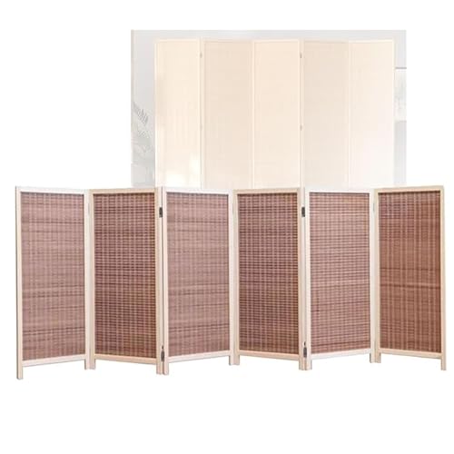 Paravent en rotin marron foncé authentique avec tressage fait main haut de gamme