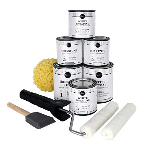 Giani White Diamond Countertop Paint Kit & FROGTAPE 1358463 Multi-Surface Painter's Tape with PAINTBLOCK, Medium Adhesion, 0.94" Wide x 60 Yards Long, Green