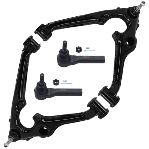 Image of Detroit Axle - 4pc Front End Suspension Kit for 2014-2018 Chevrolet Silverado 1500 GMC Sierra 1500, Tahoe Suburban Yukon XL Cadillac Escalade ESV, 2 Lower Control Arms with Ball Joint 2 Outer Tie Rods