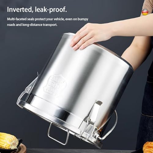 Contenitori in acciaio inox con coperchio, serrature e manico, contenitori multiuso per cereali, farina, riso, spezie