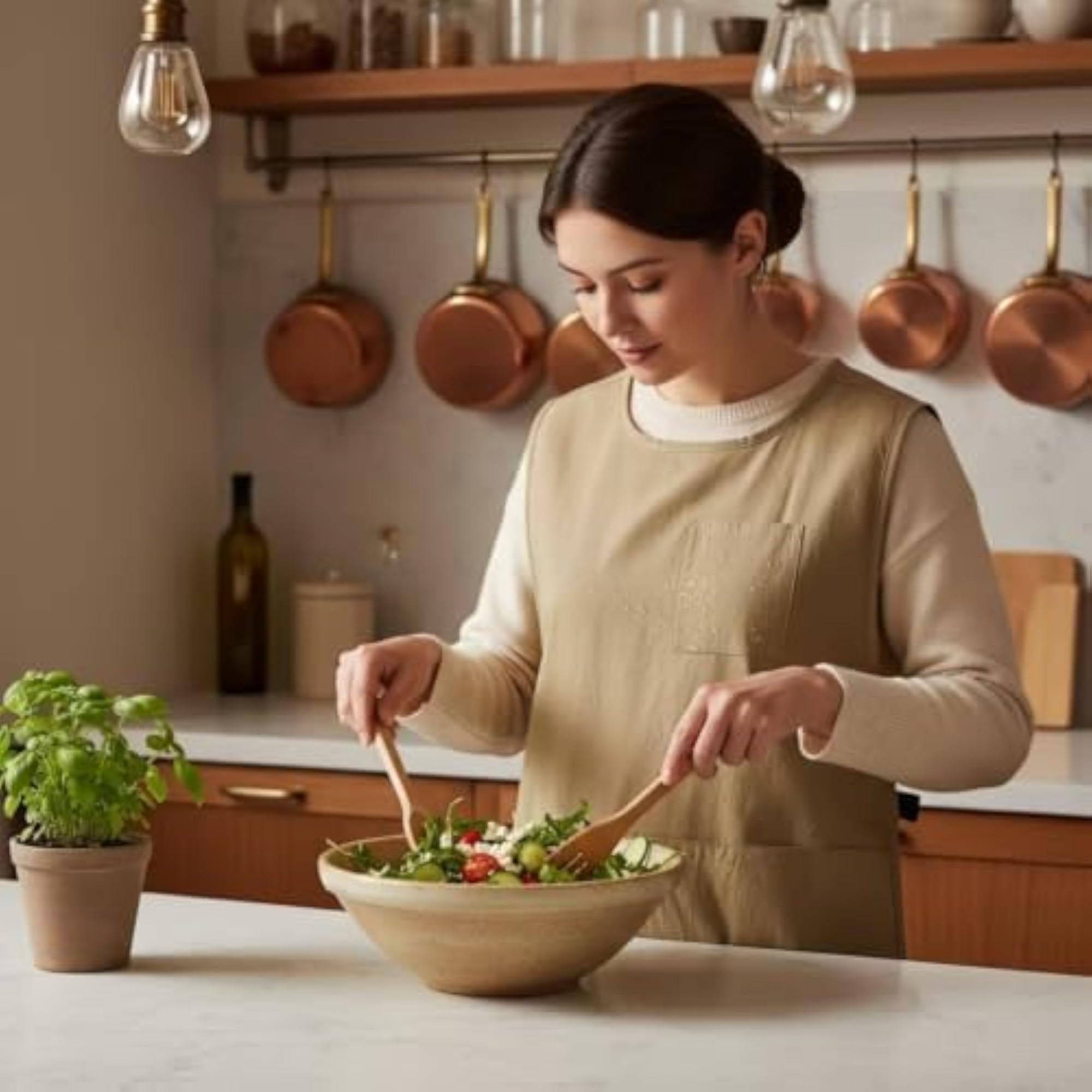 Waterproof Pullover Apron, Oil-Resistant Vest for Cooking