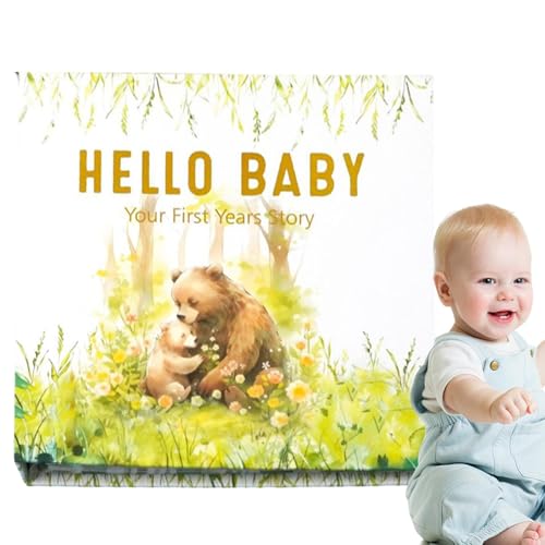 Libro de recuerdos para bebés, álbum de recuerdos para bebés, libro de hitos y diario para niños, libro de bebés, diario de 5 años y álbum de fotos para niñas y niñas, libros de recuerdos para
