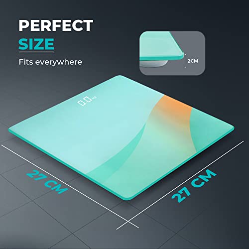 beatXP Optifit Air Digital Weighing Scale with Backlit LED Panel (Blue), Electronic Weight Machine for Body Weight with 6 mm Thick Tempered Glass -... - Image 5