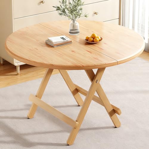 Beauenty Modern Dining Table, Foldable Wooden Kitchen Table,...