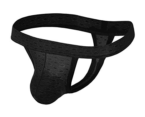 ARCITON Herren String Tanga Sexy Männer Unterwäsche Slips Thong Stern Druck S(Taille: 63cm-68cm) Schwarz-1 Cover