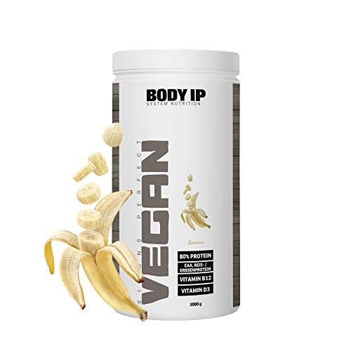 BODY IP Simons Perfect Vegan Blend | Banana | leckeres veganes Eiweiß ohne Soja | 1000g (Banana)