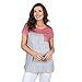 Produktbild Moonuy,Frauen-Oberteile, Frühling 2018, Sommer-Damen-Kurzschluss-Hülsen-Hemd Gestreiftes T-Shirt O-Ansatz-beiläufige Bluse Pullover-heißer Sweatshirt mit Tasche (S, Rosa)