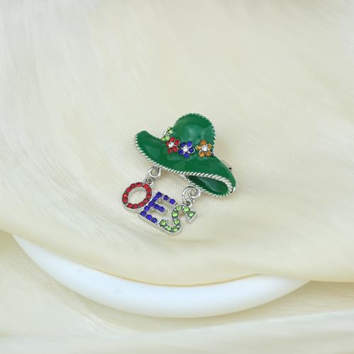 Image of Order of The Eastern Star Gift for Women Rhinestones OES Brroch Pin OES Symbol Gift Greek Sorority Paraphernalia Jewelry Sisterhood Gift for Soror Sister