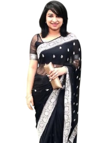 Image of Flosive Women's Cotton Saree With Blouse Piece