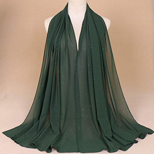 Preisvergleich Produktbild Durchsichtiger Chiffon mit Aufdruck, weich, einfarbig, Wilder Schnee gesponnen, modische Damen-Blumenschals (Weiß 180 * 75) (Tinte 180 * 75)