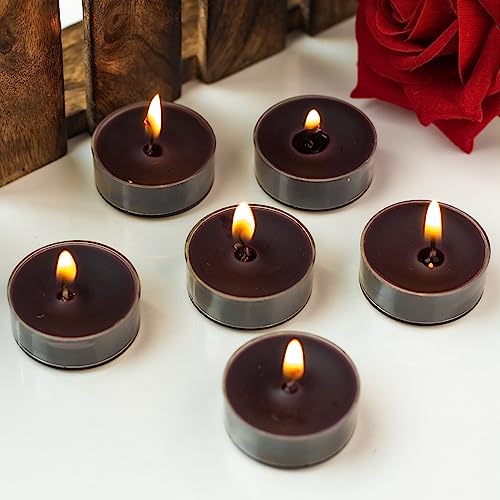 Image of AuraDecor Scented Soy Wax Acrylic Tealight Candle, Organic Luxury Aroma, Aromatic /Aromatherapy Candle || Long Lasting Burning Time (Pack of 1, Black Oudh & ROS)